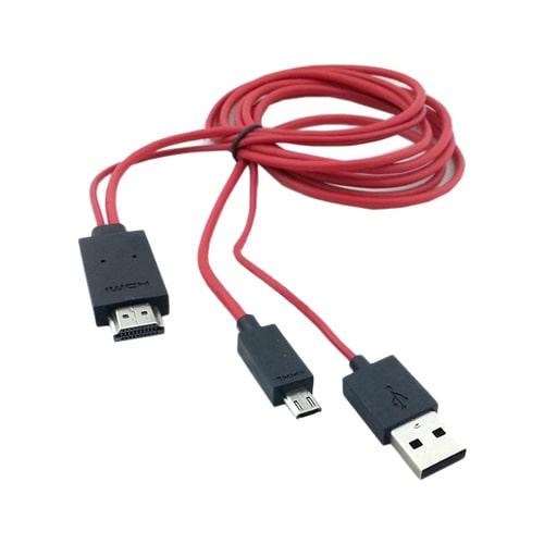 כבל MHL Micro USB חיבור 11 פינים באורך 2 מטר